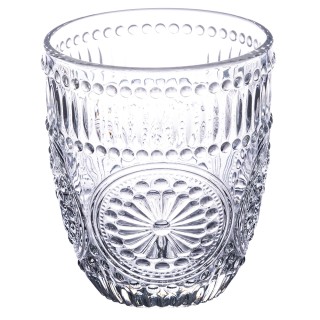 Galileo Σετ 2 ποτήρια νερού 330 ml από γυαλί με ανάγλυφο γεωμετρικό...