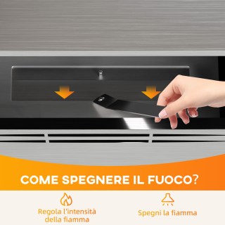 HOMCOM Εντοιχιζόμενη Εστία Βιοαιθανόλης από Ανοξείδωτο Ατσάλι, Χωρ... HOMCOM Εντοιχιζόμενη Εστία Βιοαιθανόλης από Ανοξείδωτο Ατσάλι, Χωρ...