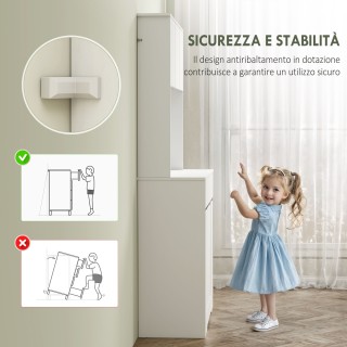 HOMCOM Μοντέρνος Κουζινικός Μπουφές με 4 Ντουλάπια, 2 Συρτάρια και ...