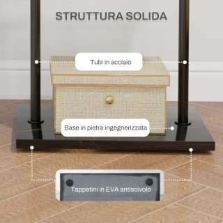 HOMCOM Επιδαπέδια Κρεμάστρα σε Σχήμα C με 3 Γάντζους Μπάρα και Κάτω... HOMCOM Επιδαπέδια Κρεμάστρα σε Σχήμα C με 3 Γάντζους Μπάρα και Κάτω...