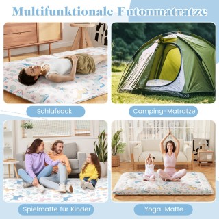 Costway Ιαπωνικό Στρώμα Φουτόν με Πλενόμενο Κάλυμμα & Τσάντα 140 x ...