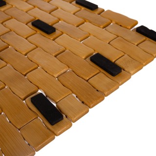 Ruhhy Αδιάβροχο Μπαμπου Χαλάκι Μπάνιου 80x50 εκ για Ντους 26048