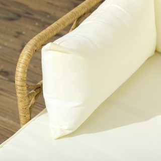 PE Rattan Garden Lounge με σεζλόνγκ, 2θέσιο καναπέ και τραπεζάκι σα... PE Rattan Garden Lounge με σεζλόνγκ, 2θέσιο καναπέ και τραπεζάκι σα...