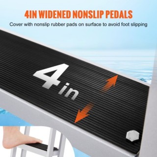 VEVOR Ρυθμιζόμενη Σκάλα Αλουμινίου 5 Σκαλοπατιών για Προβλήτα 170-2...