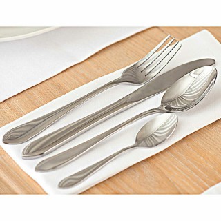 BAKAJI Σετ 16 Τεμαχίων Μαχαιροπήρουνα για 4 Άτομα από Ανοξείδωτο Ατ...