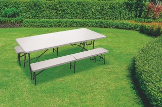 Galileo Πτυσσόμενο τραπέζι-βαλίτσα από ατσάλι και πολυαιθυλένιο 180...