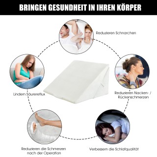 Costway  Μαξιλάρι Ύπνου από Αφρό Μνήμης Λευκό 60 x 50 x 30 εκ. HT11...