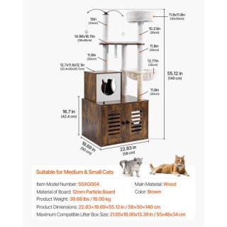 VEVOR Μεγάλο Δέντρο Γάτας & Κρυψώνα Λεκάνης 2-σε-1 Πύργος Γάτας Εσω... VEVOR Μεγάλο Δέντρο Γάτας & Κρυψώνα Λεκάνης 2-σε-1 Πύργος Γάτας Εσω...