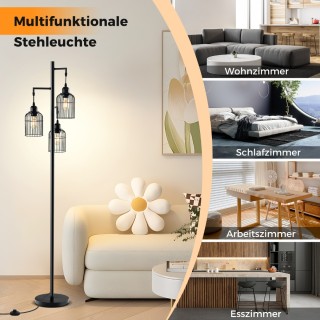 Costway Μοντέρνο φωτιστικό δαπέδου 169 εκ. με 3 καπέλα και διακόπτη... Costway Μοντέρνο φωτιστικό δαπέδου 169 εκ. με 3 καπέλα και διακόπτη...