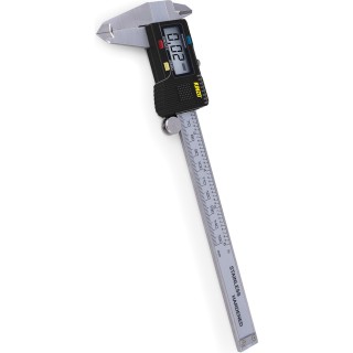 KINZO Ψηφιακό Παχύμετρο με Οθόνη LCD και Θήκη, 15 cm, Ανοξείδωτο Ατ...