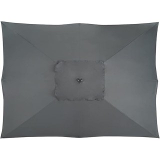 BAKAJI Ομπρέλα Κήπου Κεντρικού Πυλώνα 3x2 Μέτρα Γκρι με 6 Ακτίνες Ε...