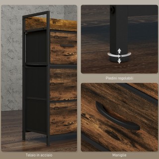 HOMCOM Συρταριέρα με 4 Αφαιρούμενα Συρτάρια σε Βιομηχανικό Σχεδιασμ... HOMCOM Συρταριέρα με 4 Αφαιρούμενα Συρτάρια σε Βιομηχανικό Σχεδιασμ...