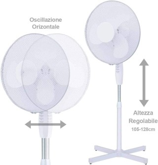 BAKAJI Ανεμιστήρας με βάση 45W, πτερύγια 40 cm, 3 ταχύτητες και ρυ... BAKAJI Ανεμιστήρας με βάση 45W, πτερύγια 40 cm, 3 ταχύτητες και ρυ...
