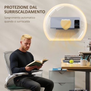 HOMCOM Επιτοίχιος Θερμοανεμιστήρας με Τηλεχειριστήριο, Χρονοδιακόπτ... HOMCOM Επιτοίχιος Θερμοανεμιστήρας με Τηλεχειριστήριο, Χρονοδιακόπτ...