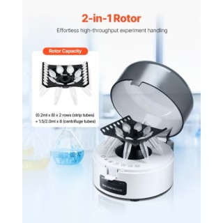 VEVOR Μίνι Φυγόκεντρος 7000rpm με 2-σε-1 Ρότορα για 0.2/1.5/2ml Δοκ... VEVOR Μίνι Φυγόκεντρος 7000rpm με 2-σε-1 Ρότορα για 0.2/1.5/2ml Δοκ...