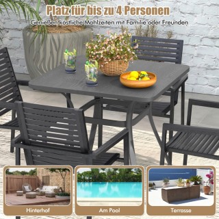 Costway τραπέζι κήπου με επιφάνεια σε όψη ξύλου για 4 άτομα τραπέζι... Costway τραπέζι κήπου με επιφάνεια σε όψη ξύλου για 4 άτομα τραπέζι...