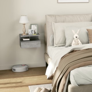 HOMCOM Σετ 2 Επιτοίχιων Κομοδίνων για Κρεβατοκάμαρα με Συρτάρι και ... HOMCOM Σετ 2 Επιτοίχιων Κομοδίνων για Κρεβατοκάμαρα με Συρτάρι και ...