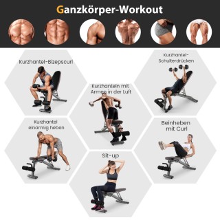 Costway Ρυθμιζόμενος Πάγκος Βαρών για Οικιακή Άσκηση με 10 Θέσεις ... Costway Ρυθμιζόμενος Πάγκος Βαρών για Οικιακή Άσκηση με 10 Θέσεις ...