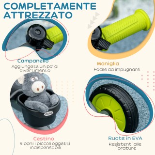 AIYAPLAY Τρίκυκλο για Παιδιά από 2-5 Ετών με Ρυθμιζόμενο Κάθισμα κα...