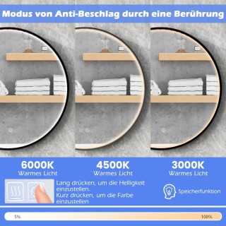 Costway Ρυθμιζόμενος Καθρέφτης Μπάνιου με Φωτισμό και Αντιθαμβωτικ... Costway Ρυθμιζόμενος Καθρέφτης Μπάνιου με Φωτισμό και Αντιθαμβωτικ...