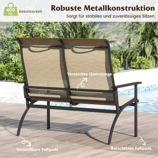 Costway Ανθεκτικός Διθέσιος Κήπου με Ψηλή Πλάτη και Μπράτσα, 120 x ... Costway Ανθεκτικός Διθέσιος Κήπου με Ψηλή Πλάτη και Μπράτσα, 120 x ...