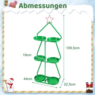 Costway Μεταλλική Τριώροφη Βάση Φυτών σε Σχήμα Χριστουγεννιάτικου Δ... Costway Μεταλλική Τριώροφη Βάση Φυτών σε Σχήμα Χριστουγεννιάτικου Δ...