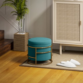 HOMCOM Στρογγυλό Βελούδινο Πουφ με Χώρο Αποθήκευσης 24L και Αποσπώμ... HOMCOM Στρογγυλό Βελούδινο Πουφ με Χώρο Αποθήκευσης 24L και Αποσπώμ...