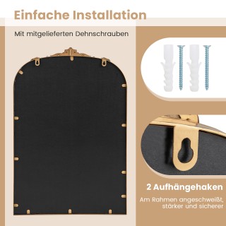 Costway Χρυσός Vintage Καθρέπτης Μπαρόκ με Μεταλλικό Πλαίσιο, Διασ... Costway Χρυσός Vintage Καθρέπτης Μπαρόκ με Μεταλλικό Πλαίσιο, Διασ...