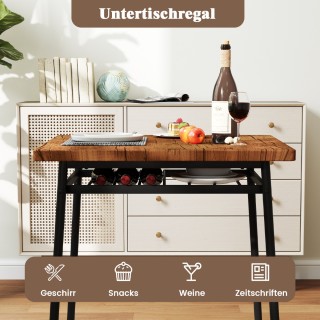 Costway Σετ Τραπεζαρίας με 2 Καρέκλες & Ράφι Αποθήκευσης - Συμπαγής...