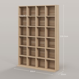 HOMCOM Κινητή Βιτρίνα CD με Ρυθμιζόμενα Ράφια για 456 CD ή 336 DVD,...