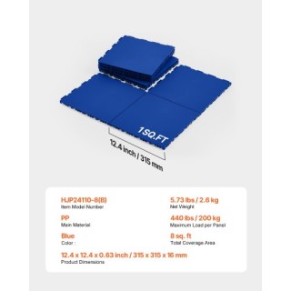 VEVOR Σετ 8 Τεμαχίων Μπλε Διασυνδεόμενα Πλακάκια Γυμναστηρίου από Κ... VEVOR Σετ 8 Τεμαχίων Μπλε Διασυνδεόμενα Πλακάκια Γυμναστηρίου από Κ...