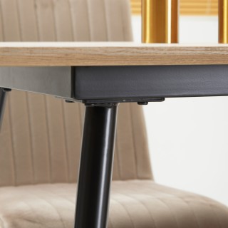 Τραπεζάκι κουζίνας HOMCOM 4 ατόμων σε MDF και ατσάλι, 140x80x76cm, ... Τραπεζάκι κουζίνας HOMCOM 4 ατόμων σε MDF και ατσάλι, 140x80x76cm, ...