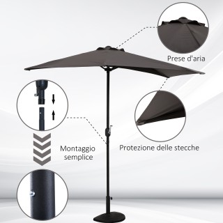Outsunny Outsunny Outdoor Outdoor Ombrella σε αδιάβροχο Anti UV Pol...