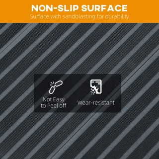 HOMCOM Πτυσσόμενη ράμπα αναπηρικού αμαξιδίου από αλουμίνιο με εκτρο...