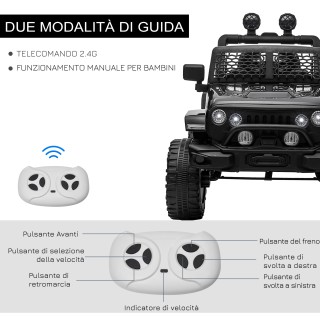 HOMCOM Ηλεκτρικό Αυτοκίνητο για Παιδιά 12V με Τηλεχειριστήριο και Χ...