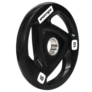 SPORTNOW Σετ 2 δίσκων βάρους 10 κιλών από ατσάλι με επίστρωση καουτ...