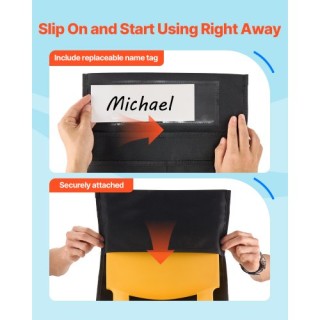 VEVOR Τσέπες Καρέκλας για Τάξη 12 Πακέτο με Ετικέτα Ονόματος YHSNHS...