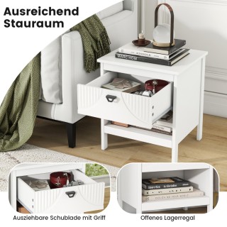 Costway Κομοδίνο με Μοντέρνο Σχεδιασμό και Πολυλειτουργική Αποθήκευ...