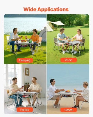 VEVOR Πτυσσόμενο Αλουμινένιο Τραπέζι Κατασκήνωσης με Διχτυωτό Ράφι ... VEVOR Πτυσσόμενο Αλουμινένιο Τραπέζι Κατασκήνωσης με Διχτυωτό Ράφι ...