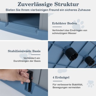 Costway Αδιάβροχο και Μονωμένο Πλαστικό Σπιτάκι Σκύλου για Μικρούς ...