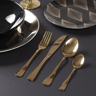 Galileo Σετ 24 μαχαιροπήρουνα από ανοξείδωτο ατσάλι 180, χρυσό γυαλ...