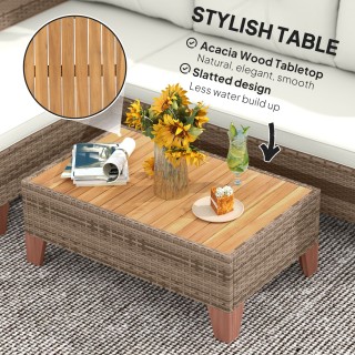 Outsunny Σετ Σαλονιού Κήπου από Ρατάν PE με Διθέσιο Καναπέ, Σεζλόνγ... Outsunny Σετ Σαλονιού Κήπου από Ρατάν PE με Διθέσιο Καναπέ, Σεζλόνγ...