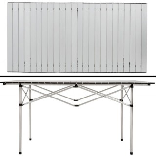 BAKAJI  Πτυσσόμενο Τραπέζι Αλουμινίου 70 x 140 x 70 Πικνίκ Κάμπινγκ...