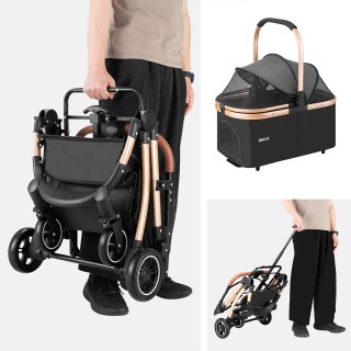 BAKAJI Καροτσάκι 2 σε 1 για Κατοικίδια Ζώα Μετατρέψιμο για Σκύλους ...