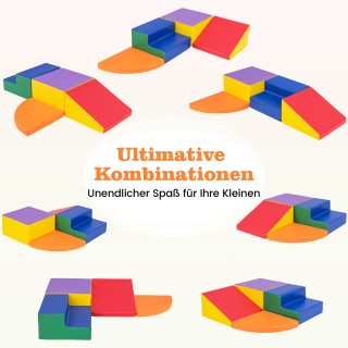 Costway Σετ 4 Πολύχρωμα Αφρώδη Τουβλάκια για Σκαρφάλωμα & Παιχνίδι ...