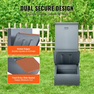 VEVOR Μεταλλική Ταΐστρα Χοίρων 2.2 Μπούσελ Διπλής Πόρτας για 5 Χοί... VEVOR Μεταλλική Ταΐστρα Χοίρων 2.2 Μπούσελ Διπλής Πόρτας για 5 Χοί...