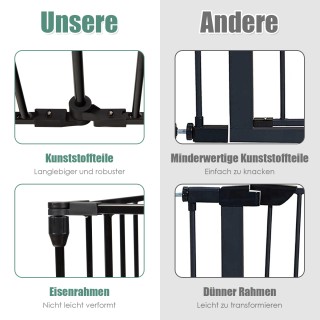 Costway Πάνελ Περιφράγματος για Σκύλους, 500 x 75 cm, 8 Τμήματα, Μα...