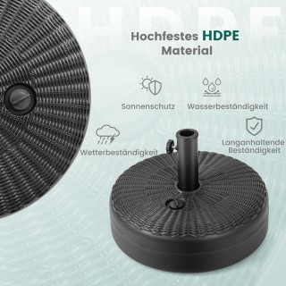 Costway  Γεμιστή Βάση Ομπρέλας Κήπου από Ανθεκτικό HDPE Υλικό - Ρυθ...