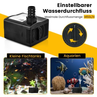 Costway Ισχυρή και Αθόρυβη Υποβρύχια Αντλία Νερού 1450 l/h με Ρυθμ... Costway Ισχυρή και Αθόρυβη Υποβρύχια Αντλία Νερού 1450 l/h με Ρυθμ...