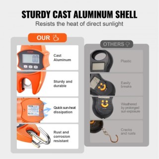 Ψηφιακή Ζυγαριά Γερανού VEVOR, 400 kg, Βιομηχανική Κρεμαστή Ζυγαριά...